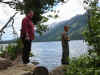 Mark and Matt looking at Jenny Lake