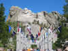 hall of flags in foreground